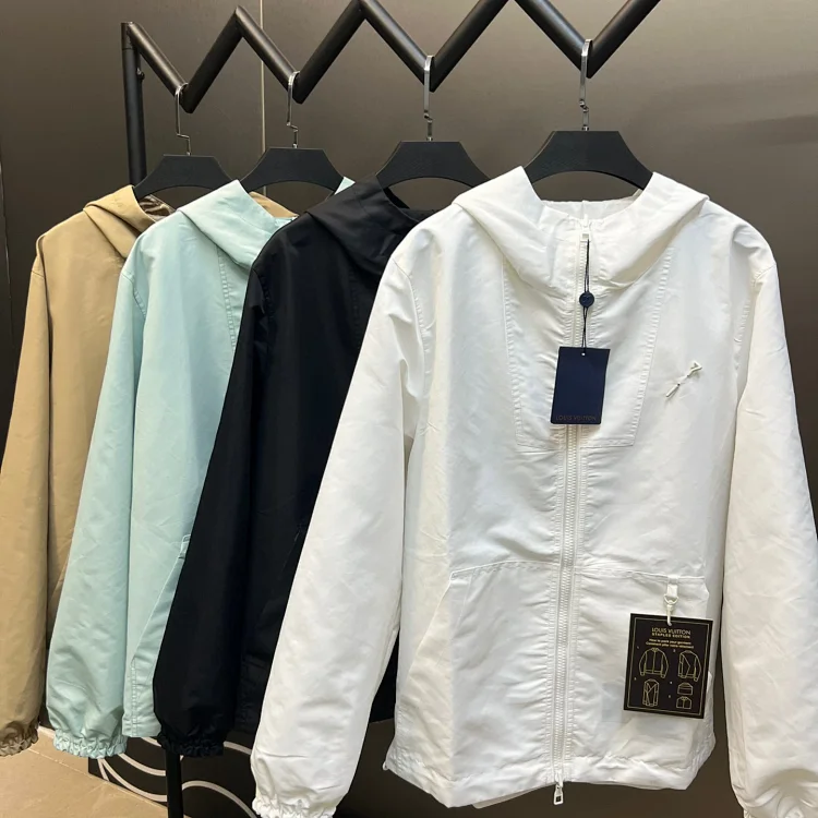 Solid color Hooded jacket