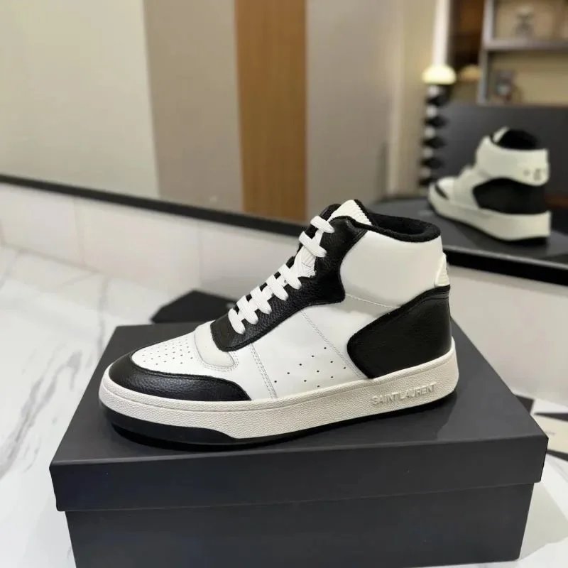 Saint Laurent Sl/80 Leather High-top Sneake