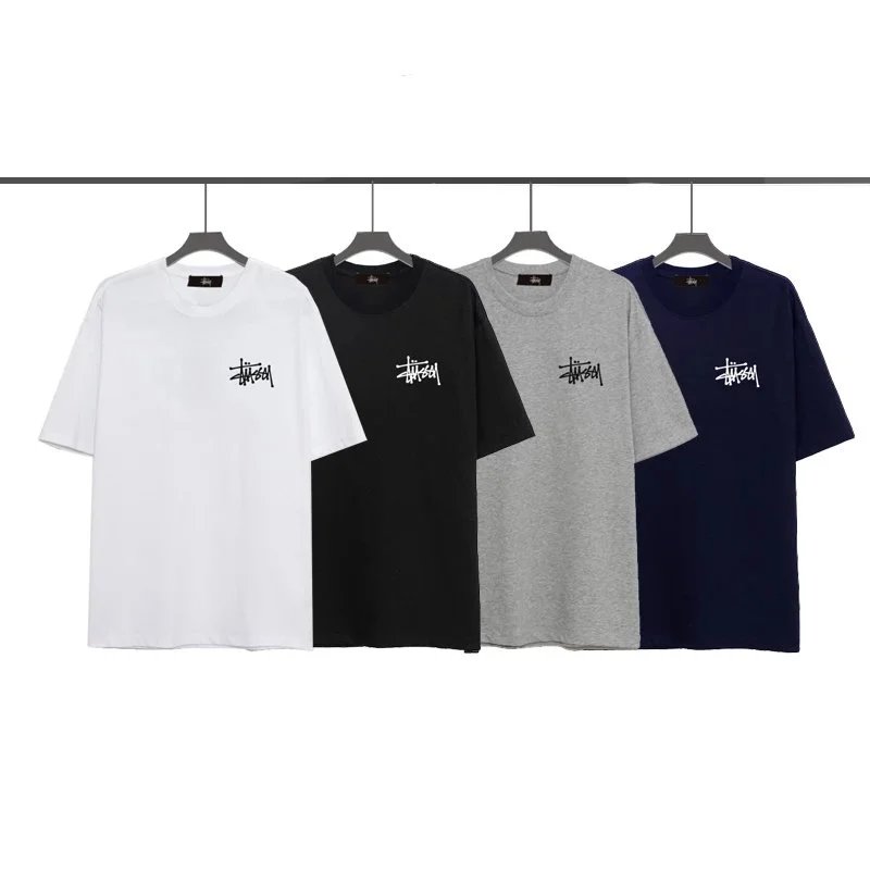 Stussy OG Logo Print Crewneck - Unisex Short-Sleeve T-Shirt Staple