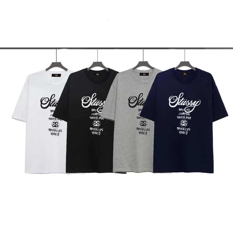 Stussy World Tour Gradient Lettering Print Oversized Short-Sleeve T-Shirt (Unisex)